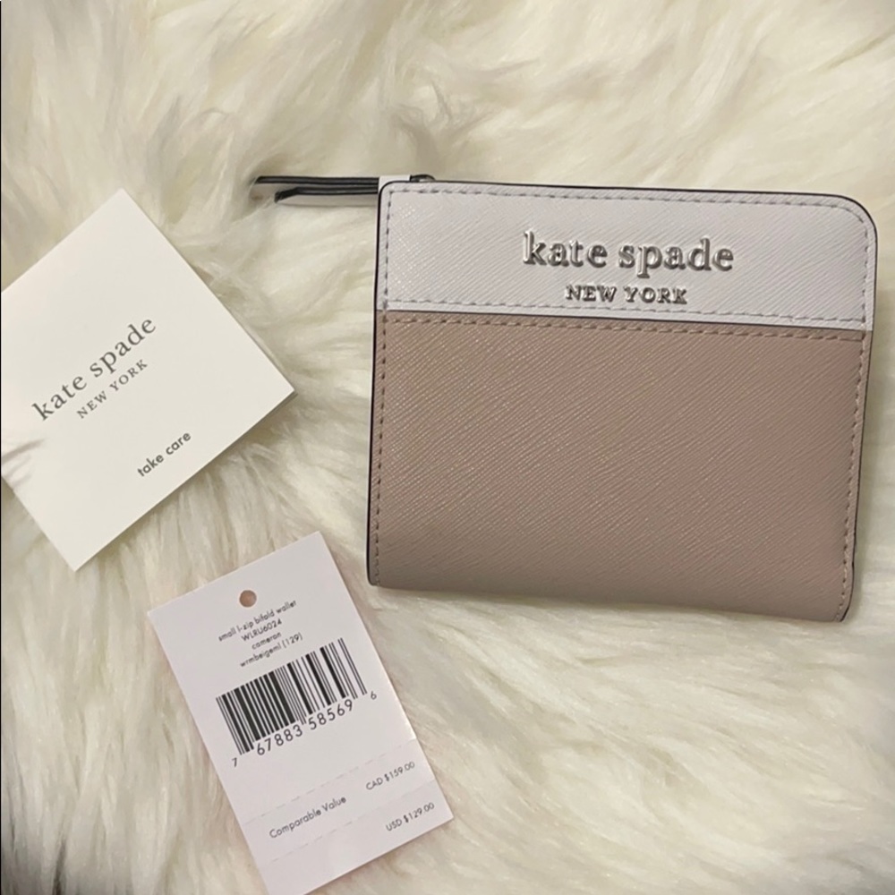 NWT Small L-zip bifold Kate Spade wallet